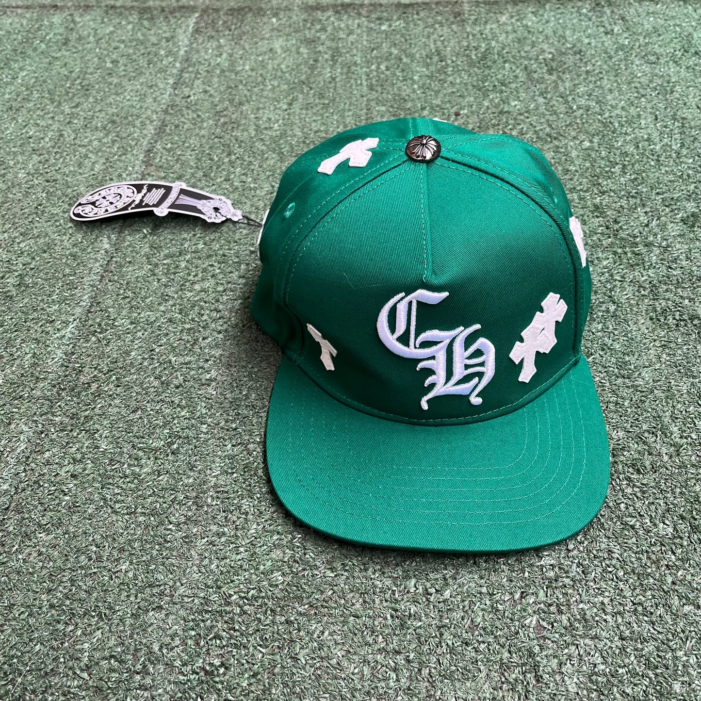 Green Chrome Hearts Hat