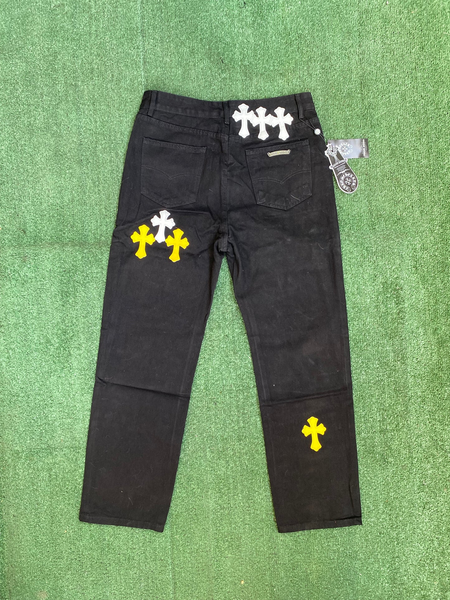 Black Chrome Hearts Jeans